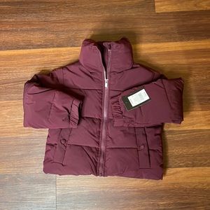 Art class, kids puffer jacket, 4/5, burgundy, new with tags